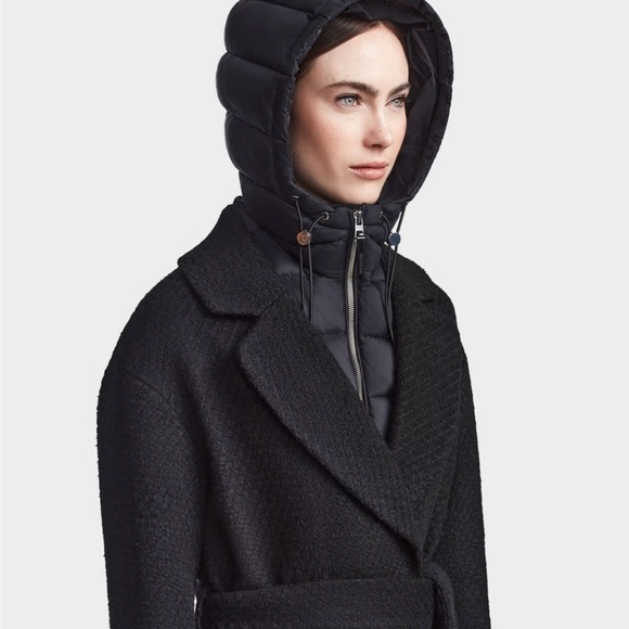 BRAND NEW LILA WOMENS WOOL BLEND JACKET WITH REMOVABLE HOODED DICKIE RUDSAK - Picture 2 of 10